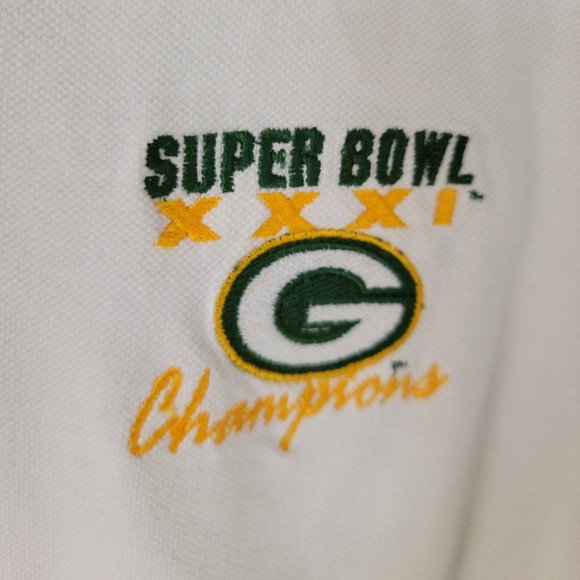 NFL Green Bay Packers Super Bowl XXXI Champions Size XL Polo *** Some Spots *** - Picture 2 of 13